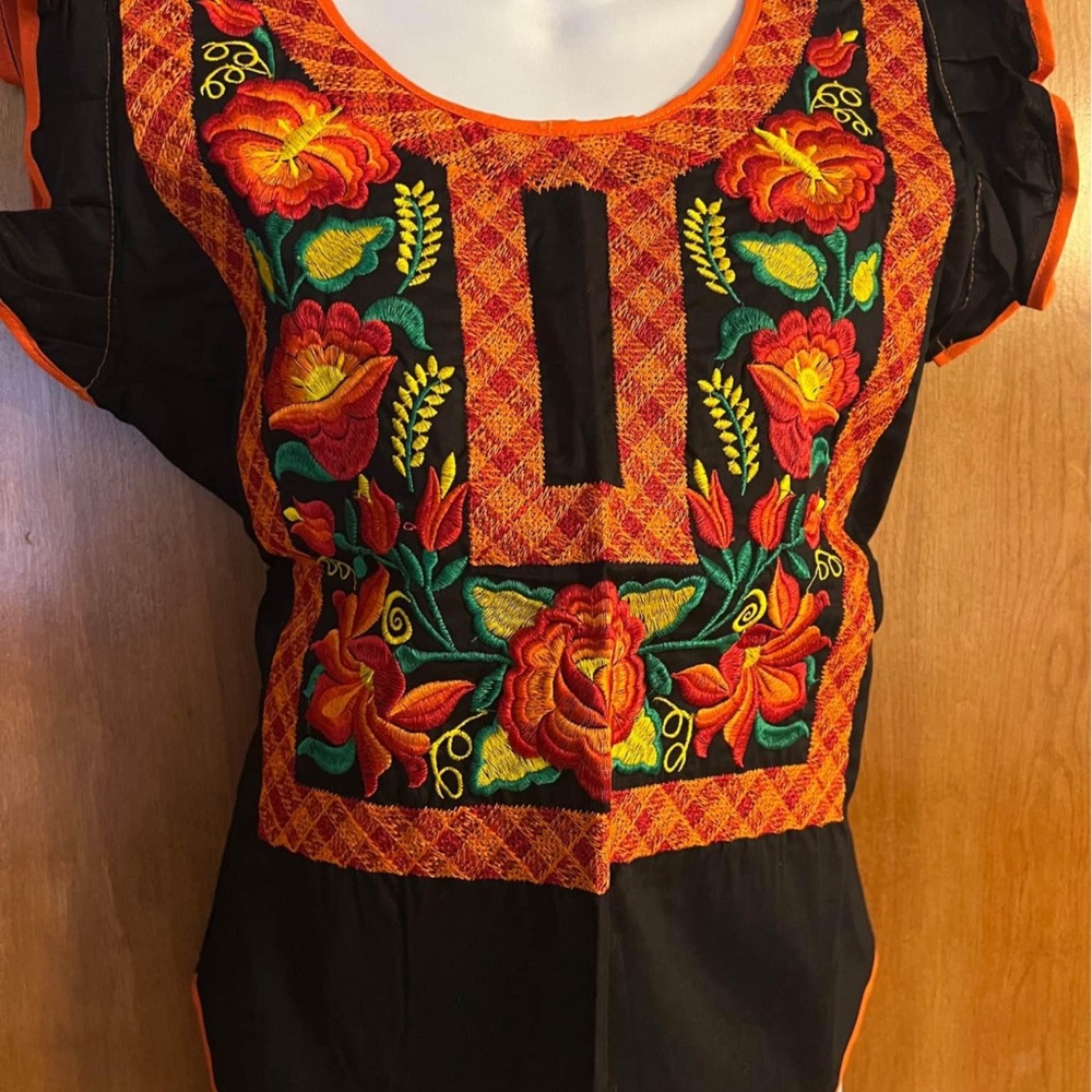 Authentic Embroidered Mexican Blouse